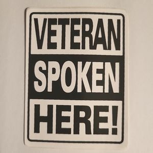 Veteran Spoken Bumper Laptop Sticker Decal